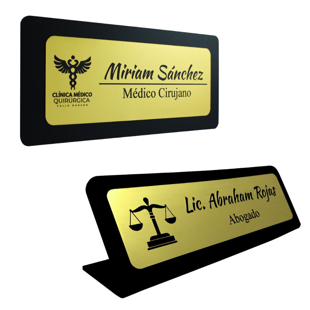 Kit Personificador de Escritorio y Puerta de Acrílico Personalizado